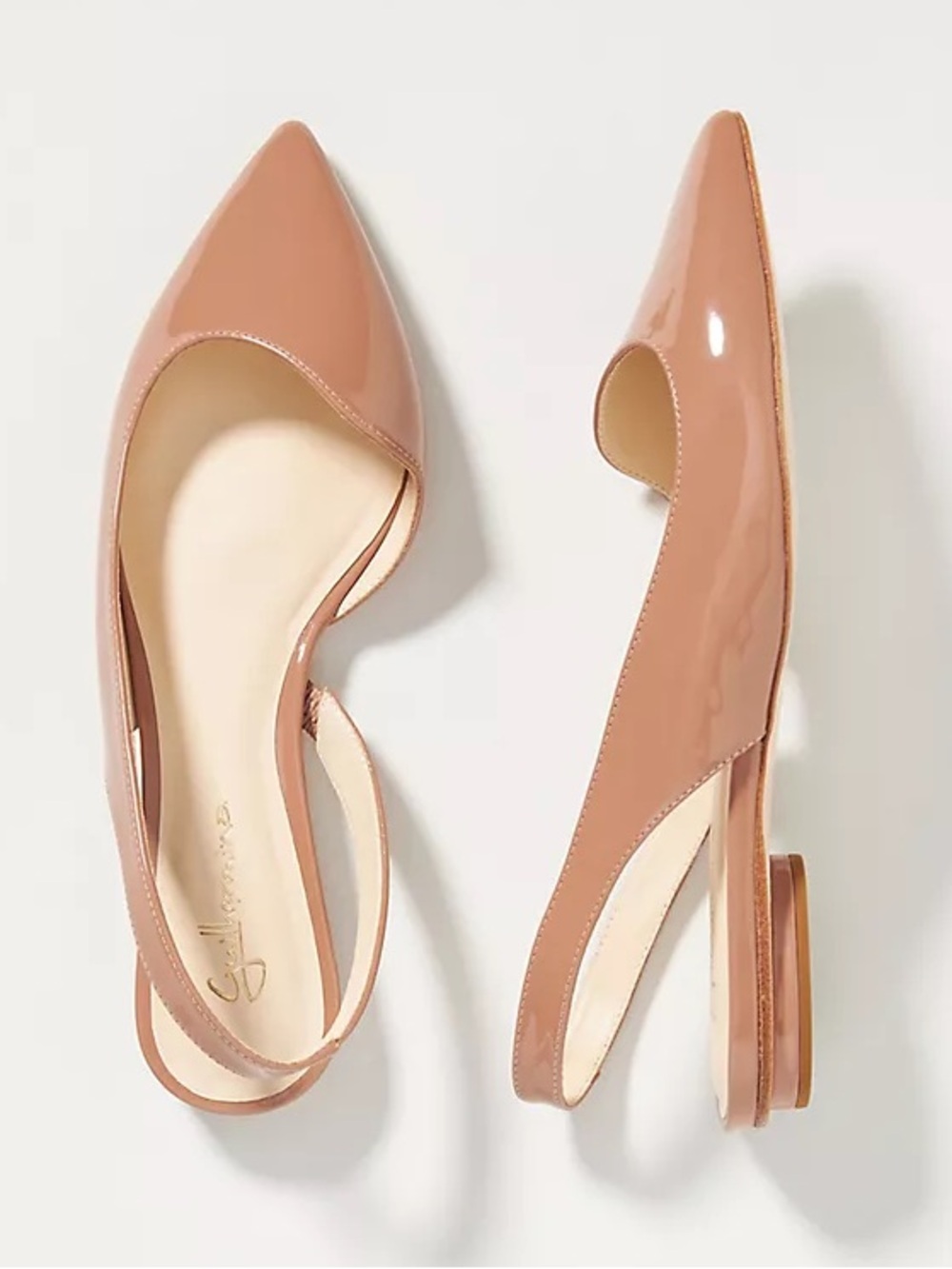 Anthropologie Guilhermina Pointed-Toe Slingback Flats